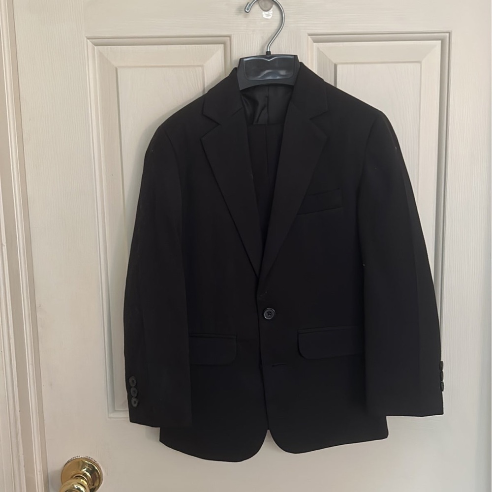 Boys black formal suit, worn once